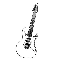 Fototapeta premium Music instrument in black and white , vector illustration graphic.