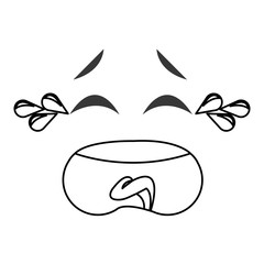 flat design crying emoticon face icons vector illustration