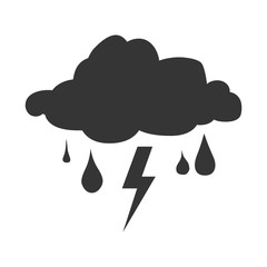 Weather and clouds isolated flat icon, vector illustration graphic design.