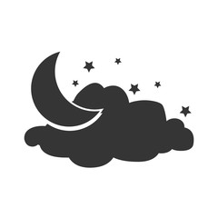 Weather and clouds isolated flat icon, vector illustration graphic design.