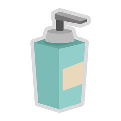 flat design soap dispenser icon vector illustration