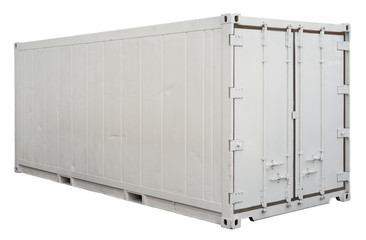 Shiping container isolated. Clipping path included.