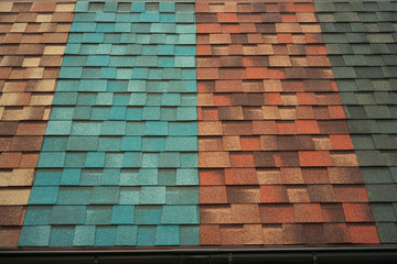 Shingles samples on roof