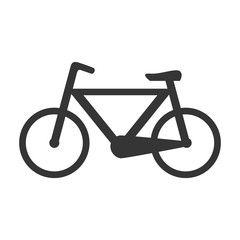 Bike and cycling sport in black and white colors, vector illustration.