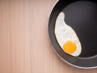 Cooking concept, Cook the food on wood table, Top view