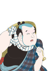 歌川国貞 東海道五十三次の内 府中 喜多八のイメージイラスト