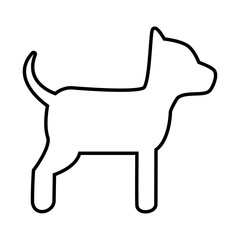 Dog cute pet graphic design, vector illustration isolated icon.
