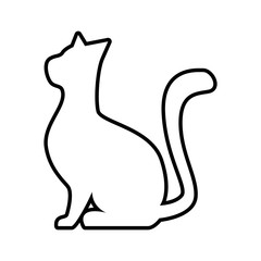 Cat cute pet graphic design, vector illustration isolated icon.