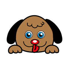 Dog cute pet graphic design, vector illustration isolated icon.