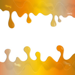 Amber paint dripping text layout