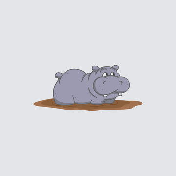 Illustration hippopotamus