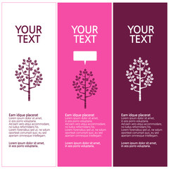 design trees, tree silhouette design set