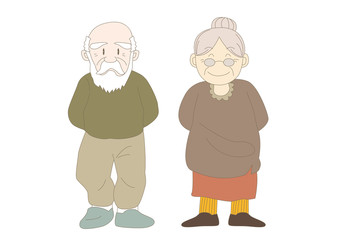 Obraz premium 家族〈祖父母〉