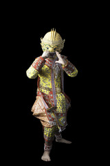 Obraz na płótnie Canvas This mask dance drama of Thailand call Khon from the Ramayana story.