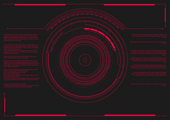 Sci Fi Futuristic User Interface. HUD. Menu Button. Vector Illustration