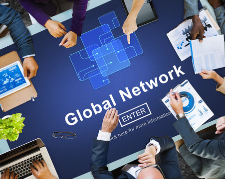 Global Network Internet Technology Online Connection Concept