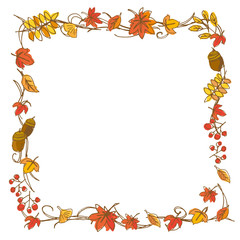 秋 手描き 飾り罫