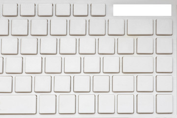 close up of a white computer keyboard