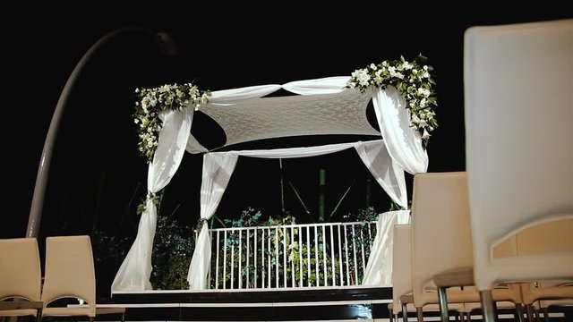 Jewish traditions wedding ceremony. Wedding canopy (chuppah or huppah)..A Jewish wedding takes place under a huppah, which symbolizes the new Jewish home being created by the marriage.