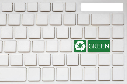 concept: Go Green key on the computer keyboard