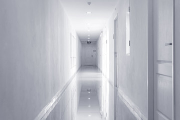 Obraz premium Marble tiles pathway textured background , interior of the building in black and white tone