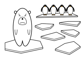 流氷とシロクマ