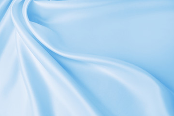 Blue silk fabric