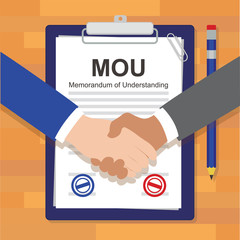mou memorandum of understanding legal document agreement stamp