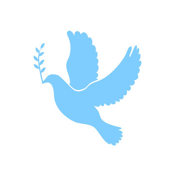 Dove of peace simple icon. Flying dove of peace icon art. Peace concept icon. Pacifism concept image. Dove of peace icon web. Dove of peace icon app. Dove of peace vector icon sign. Vector
