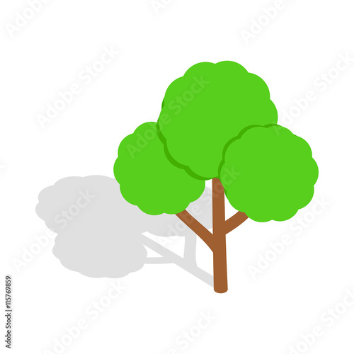 "Tree icon in isometric 3d style isolated vector illustration" Stock