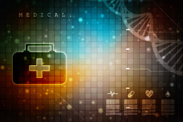 Digital illustration DNA structure