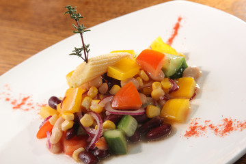 Salad with beans and corn