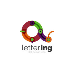 Linear business logo letter