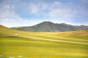  The ger camp  in a large meadow at Ulaanbaatar , Mongolia