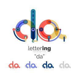 Fototapeta premium Linear business logo letter