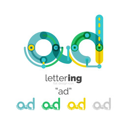 Linear business logo letter