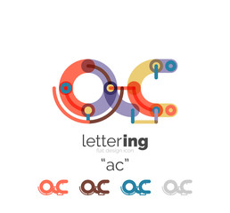 Linear business logo letter