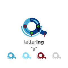Linear business logo letter