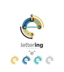 Linear business logo letter