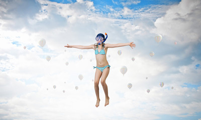 Naklejka premium My great summer vacation . Mixed media