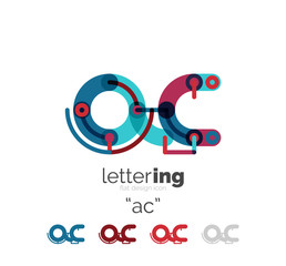 Letter logo line concept