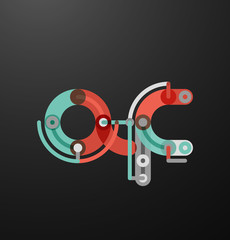 Colorful funny cartoon letter icon