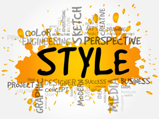 STYLE word cloud, creative business concept background