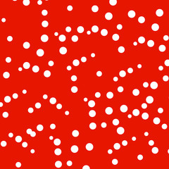 Red background with white dots