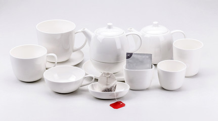 Modern porcelain tea set