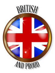 British Proud Flag Button