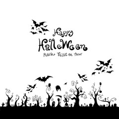 Happy Halloween Vector illustration ghost eps10