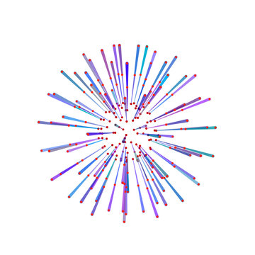 Abstract sphere from lines and dots.