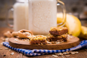 healthy breakfast with yogurt