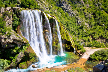 Krcic waterfall in Knin scenic view